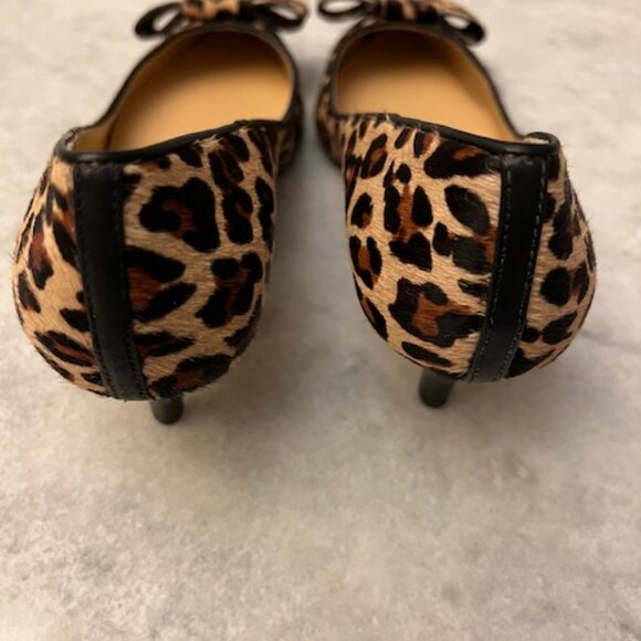 Leopard, faux fur, kitten heel shoes. size 9 1/2. - Picture 5 of 8